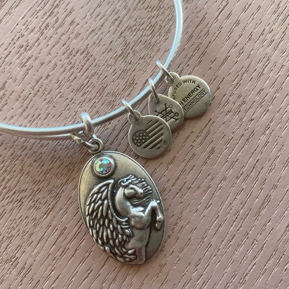 Alex And Ani Pegasus Expandable Silver Bracelet - Picture 5 of 6